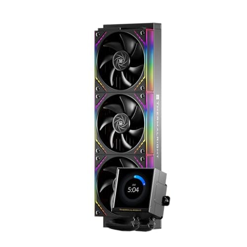 TR Peerless Vision 360 ARGB Black CPU-Wasserkühler,3 PWM-Lüfter-Wireless-Spleißen, IPS-LCD-Bildschirm mit 480x480 Auflösung-3,95-Zoll, für Intel LGA1851/1700,AM4/AM5, CPU-Flüssigkeitskühler Bild 2