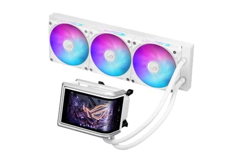 ASUS ROG Ryuo IV 360 ARGB White Edition All-in-One-CPU-Wasserkühlung (6,67-Zoll-AMOLED-Display, 3D-Videos, Asetek Emma Gen8 V2-Pumpe, Intel LGA 1851, 1700, 1200, 115X, AMD AM5, AM4, Weiß)
