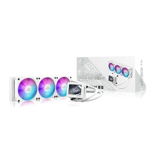 ASUS ROG Ryujin III 360 ARGB Extreme White All-in-One-Flüssig-CPU-Wasserkühlung (3,5 Zoll LCD Bildschirm, Aseteks Emma Gen8 V2-Pumpe, verdickte magnetische ROG ARGB-Lüfter, Geräuschoptimierung, weiß) Bild 5