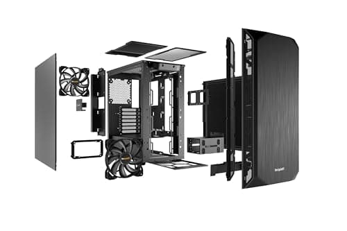 be quiet! Pure Base 500 Black, PC-Gehäuse, 2X Pure Wings 2 140mm Lüfter, Airflow und Silence optimierte Topcover, Radiatoren bis 360mm, BG034 Bild 8