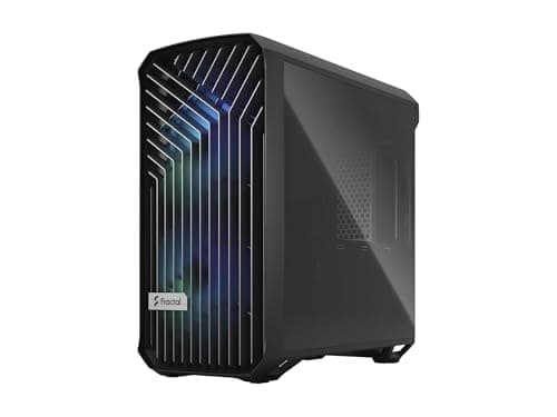 Fractal Design Torrent Compact RGB Black - Light Tint Tempered Glass Side Panels - Open Grille for Maximum air Intake - Two 180mm RGB PWM Fans Included - Type C - ATX Airflow Mid Tower PC Gaming Case RGB Black Tempered Glass Bild 2