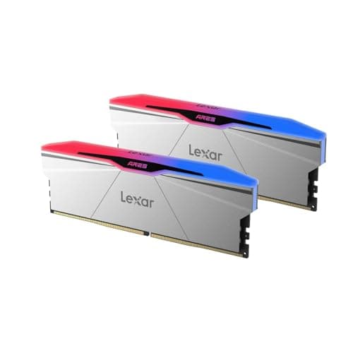 Lexar RGB DDR5 RAM 32GB Kit (2x16GB) 6800MHz CL34, 288pin UDIMM PC Speicher, Gaming Computer Speicher, Desktop DRAM für Intel XMP 3.0, AMD EXPO, CL34-45-45-108 1,4V, Silber Bild 2