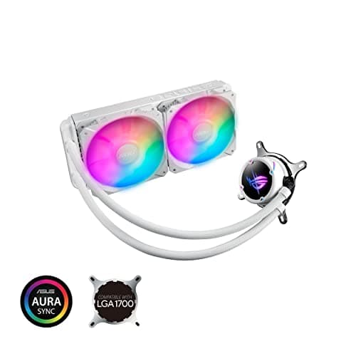 ASUS ROG STRIX LC II 240 ARGB White Edition All-in-One Flüssig-CPU-Wasserkühlung (Aura Sync, zwei adressierbare ROG 120mm RGB-Lüfter) Bild 4