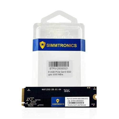 Simmtronics 512 GB PCIe 3.0 NVMe M.2 SSD | Bis zu 3500/3000 MB/s Lesen/Schreiben | DRAM Cache & 3D TLC NAND | Internes Solid-State-Laufwerk | kompatibel mit Laptops und Desktops