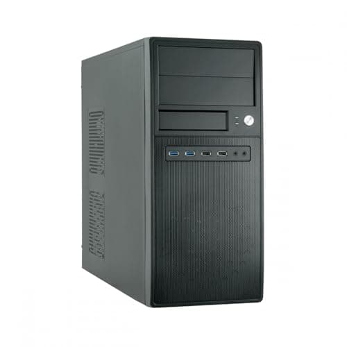 Chieftec MIDI Gehäuse Uni CG-04B-OP ATX (Schwarz) ohne Netzteil