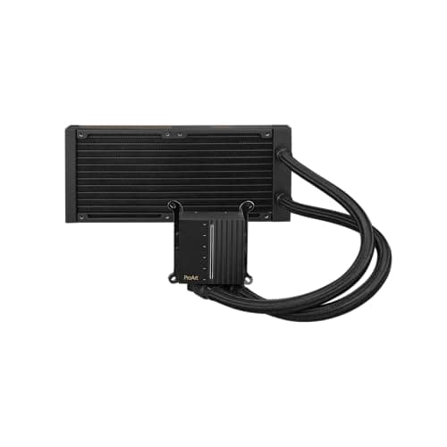 ASUS ProArt LC 240 All-in-One Flüssig-CPU-Wasserkühlung (beleuchtete Systemstatusanzeige, 2x 120-mm Alphacool Apex Stealth Metal Power-Lüfter, 3000 U/min, 39,5 dB(A), Schwarz) Bild 6