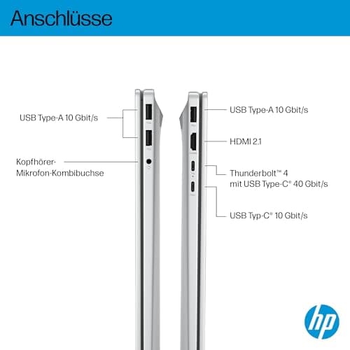 HP OmniBook 7 Intel Core Ultra 7 258V Next Gen AI PC, Copilot+ PC, 17.3 Zoll FHD Touch Display, 47 Tops, 32GB LPDDR5x RAM, 1TB PCIe Gen4 SSD, Intel Arc 140 V GPU, QWERTZ, Windows 11, Silber Bild 8