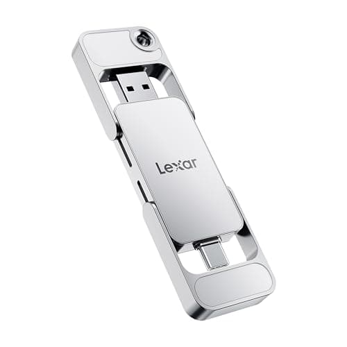 Lexar D70E 1TB Dual Drive Externe SSD,bis zu 2000 MB/s Lesen, 1800 MB/s Schreiben, Kabellose, Tragbare SSD für USB-Typ-C-/Typ-A-Geräte, Kompatibel mit iPhone 17 1 TB Bild 2