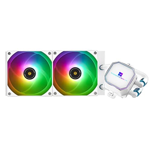 Thermalright FP240 White ARGB Flüssigkeit CPU Wasserkühler mit 120mm ARGB PWM Lüfter, 240 Weiß Cold Row Spezifikation, Computer Wasserkühler für AMD/AM4/AM5, INTEL 1700/1150/1151/1200/2011