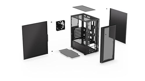 ENDORFY Ventum 200 Solid PC Gehäuse ATX, Mesh Front, 1x Stratus 120 PWM, Unterstützung für 360 mm Radiator, Staubfilter, ATX mATX ITX, Schwarz Bild 8
