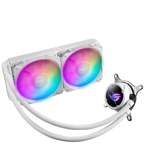 ASUS ROG STRIX LC II 240 ARGB AM5 White Edition All-in-One Flüssig-CPU-Wasserkühlung (Aura Sync, zwei adressierbare ROG 120mm RGB-Lüfter)