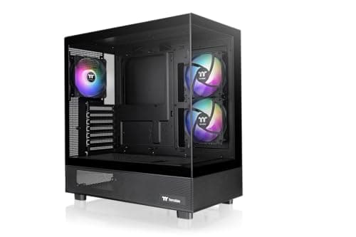 Thermaltake View 270 TG ARGB Plus | Mid‑Tower PC‑Gehäuse mit Tempered Glass & ARGB‑Lüftern | ATX‑Kompatibel | (Schwarz) View 270 Plus Schwarz Bild 2