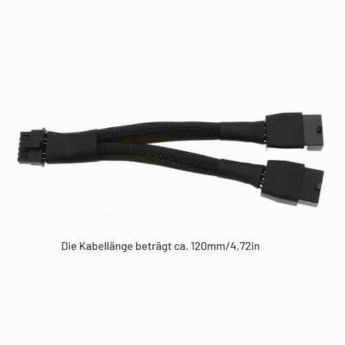 Create idea 16-poliges (12+4-poliges) auf 2 X 8-poliges Stromadapterkabel 12 cm 16 AWG Kompatibel mit Nvidia RTX 4080 4090 Bild 6