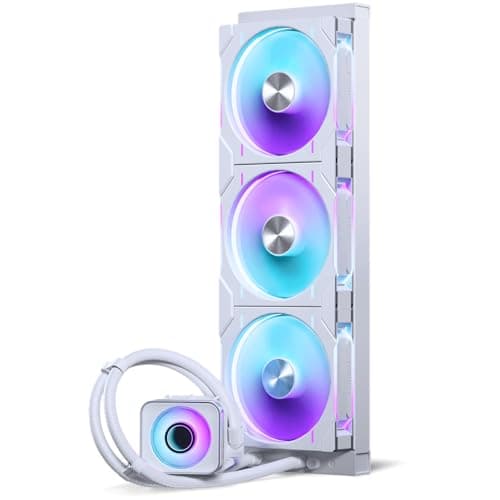 PHANTEKS Glacier One 420D30 X2 DRGB Weiß | 420mm AIO-Wasserkühlung – CPU-Kühler für High-End Gaming PCs mit VRM-Lüfter & RGB-Beleuchtung Weiß 420 Bild 3