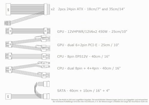 Enhance ENP-7660L Modulares Platinum Flex ATX-Netzteil für Systeme mit kleinem Formfaktor, 600 W, 3 Jahre Garantie Bild 4