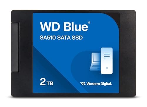 WD Blue SA510 SATA SSD 2 TB 2,5 Zoll (Lesen bis 560 MB/s, Schreiben bis 520 MB/s, Upgrade für PC/Laptop, dreimonatiges Probeabo von Dropbox Professional, Western Digital SSD Dashboard)