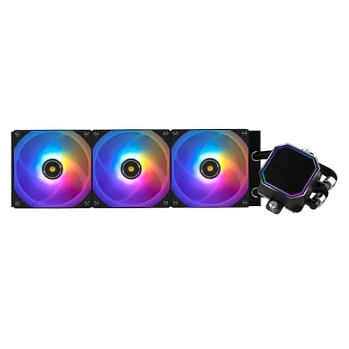 TR-Thermalright Frozen Prism 360 Black ARGB Flüssigkeit CPU Kühler, 360mm Aio Kühler, 3x120mm PM Lüfter-1850RPM, für AMD AM4 /AM5, Intel LGA1851/1700/1150/1151