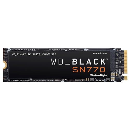 WD_BLACK SN770 NVMe SSD 250 GB (High-Performance NVMe SSD, Gaming SSD, PCIe Gen4, M.2 2280, Lesen 4.000 MB/s, Schreiben 2.000 MB/s) Schwarz 250 GB Bis zu 5.150 MB/s M.2 2280 Bild 2
