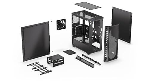 ENDORFY Signum 300 Solid PC Gehäuse ATX, Mesh Front, 1x Stratus 120 PWM, Unterstützung für 360 mm Radiator, GPU bis 350 mm, Staubfilter, Schwarz Bild 4