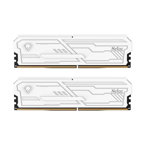 Netac DDR4 RAM 32GB (2x16GB) 3200MHz Kit CL16-20-20-40 1.35V, 288-Pin UDIMM Desktop-Speicher, XMP 2.0 High Performance Computer-Speicher-Weiß Bild 2