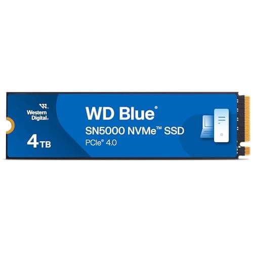 WD Blue SN5000 NVMe SSD 4 TB interne SSD (Geschwindigkeiten von bis zu 5.500 MB/s/5.000 MB/s Lesen/Schreiben, 1.200 TBW, Western Digital nCache 4.0, Acronis True Image for Western Digital) Bild 2