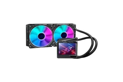 ASUS ROG RYUJIN II 240 All-in-One CPU-Wasserkühlung (3,5-Zoll-LCD, integrierter Pumpenlüfter zur Kühlung von VRM und M.2, 2x Noctua iPPC 2000 PWM 120mm Radiatorlüfter)
