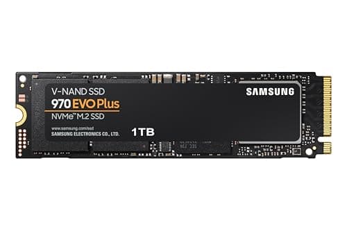 Samsung 970 EVO Plus NVMe M.2 SSD, 1 TB, PCIe 3.0, 3.500 MB/s Lesen, 3.200 MB/s Schreiben, Interne SSD für Gaming und Grafikbearbeitung, MZ-V7S1T0BW