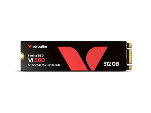 Verbatim Vi560 S3 M.2 SSD-Laufwerk - 512 GB, Interne Solid State Drive mit 3D NAND-Technologie, blau, 49363 Vi560 S3 SSD 512 GB SATA III M.2 2280 Bild 2