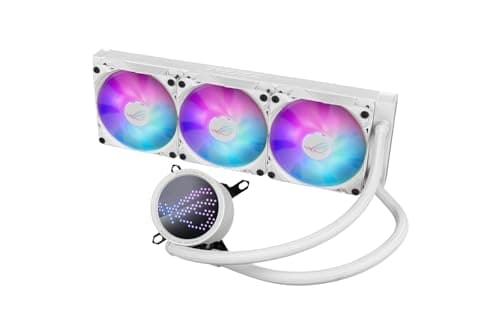 ASUS ROG Ryuo III 360 ARGB White Edition All-in-One-Flüssig-CPU-Kühler (3x adressierbare 120 mm Radiatorlüfter, Anime Matrix-LED-Anzeige, Intel LGA 1700, 115x, 1200 & AM4, AM5-Sockel, weiß)