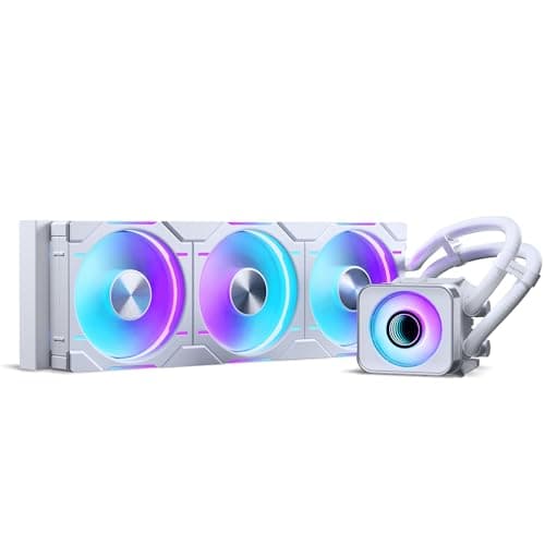 Phanteks GLACIER ONE 360D30 X2 DRGB 360mm AiO-Wasserkühlung - CPU-Kühler mit D-RGB, drei D30-Lüftern & Aluminium-Deckel – Weiß Weiß 360 Bild 2