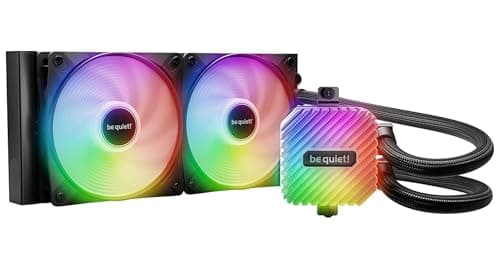 be quiet! Light Loop 240mm Black Wasserkühlung für übertaktete Systeme, 2x Light Wings LX 120mm PWM high-speed Lüfter, Stylischer ARGB-Kühlblock, mit PWM-Hub, beeindruckend hohe Kühlleistung