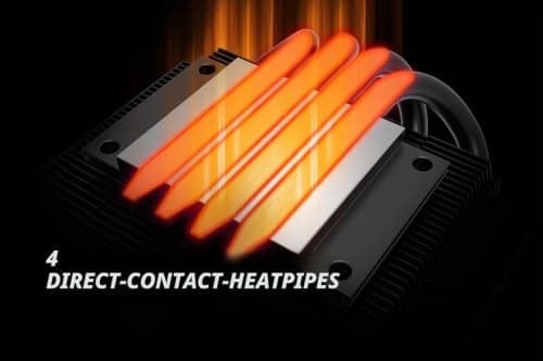 ID-COOLING IS-40X V3 CPU-Kühler mit niedrigem Profil, 45 mm Höhe, 4 Heatpipes, 92 mm Lüfter, unterstützt Intel LGA1700/1200/115X, AMD AM5/AM4 Bild 4