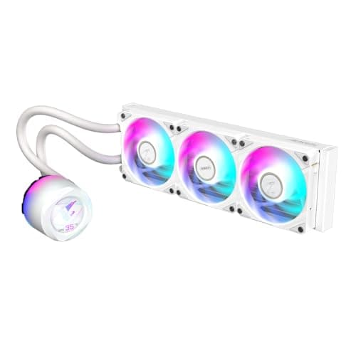 GIGABYTE AORUS WATERFORCE X II 360 Ice AIO Flüssigkeits-CPU-Kühler - 3x120mm ARGB-Lüfter, Vollfarb-LCD, Daisy-Chain, kompatibel mit Intel LGA 1851 und AMD AM5 Bild 4
