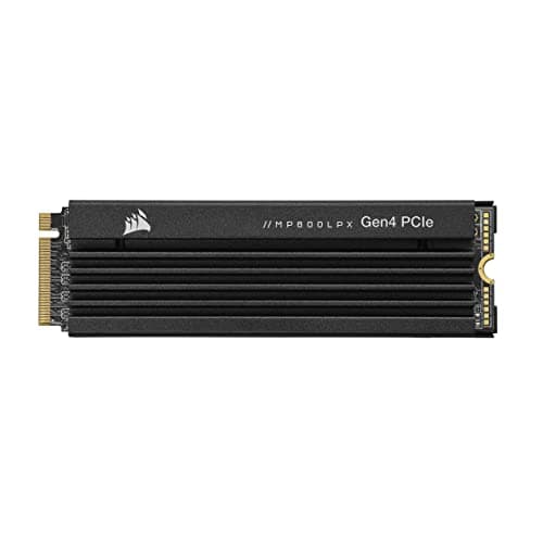 Corsair MP600 PRO LPX 8TB M.2 NVMe PCIe x4 Gen4 SSD - Optimiert Für PS5 (bis zu 7.000 MB/s Sequenzielle Lese- Und 6.100 MB/s Sequenzielle Schreibgeschwindigkeiten,Kompakter Formfaktor) Schwarz 8TB Schwarz Bild 2