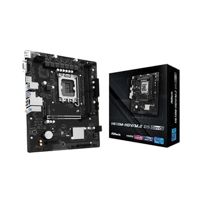 ASRock H610M-HDV/M.2 D5 Gen5 Mainboard (LGA1700, mATX, DDR5, PCIe 5.0)