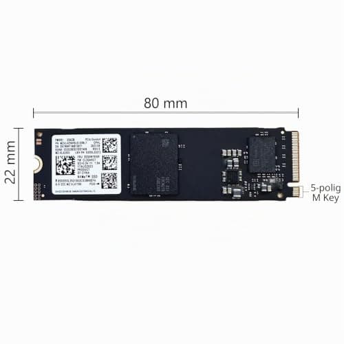 OEM Samsung PM9B1 256 GB M.2 PCI-e Gen 4X4 NVME SSD internes Solid State Drive 80 mm 2280 Formfaktor M Key Bild 4