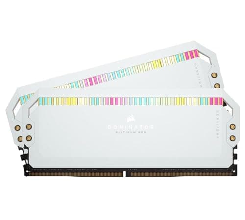 CORSAIR Dominator Platinum RGB DDR5 RAM 64GB (2x32GB) Bis zu 5200MHz CL40-40-40-77 1.25V Intel XMP 3.0 Desktop-Arbeitsspeicher – Weiß (CMT64GX5M2B5200C40W) Bild 4