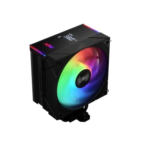 XPG Maestro Plus 42SA CPU-Luftkühler – 220W TDP, Digitales Echtzeit-Display, 4 Heatpipes, 120mm FDB-Lüfter, ARGB, 63,62 CFM, Intel LGA 1851/1700 & AMD AM5/AM4 kompatibel