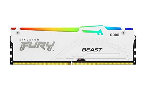 Kingston FURY Beast Weiß RGB XMP 64GB 5600MT/s DDR5 CL40 DIMM Desktop Gaming Speicher kit mit 2 - KF556C40BWAK2-64