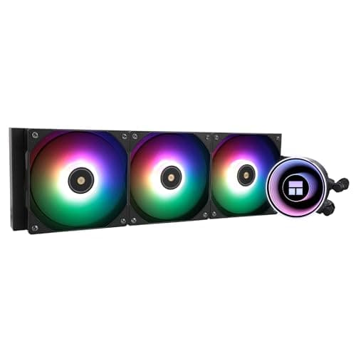 Thermalright Frozen Notte 360 Schwarzer Argb V2 Wasserkühlung CPU-Kühler,360 Spezifikation CPU Flüssigkühler,doppelte PWM-Lüfter,S-FDB-Lager,geeignet für AM4/AM5,Intel LGA 1851/1700/115x/1200/2011 360mm Black Bild 2