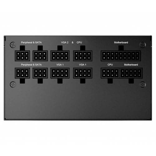 MSI MPG A650GF Netzteil, EU-Stecker, 650W, 80 Plus Gold Zertifiziert, vollmodulares ATX-Netzteil, unterstützt 2 x 6+2 GPU, japanische 105°C-Kondensatoren, Flache Schwarze Kabel Schwarz Gold modular GF 650 Watt Bild 8