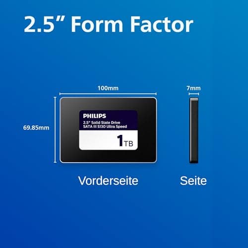 PHILIPS Interne SSD 2.5" SATA III 1 TB S130 Ultra Speed, Lesegeschwindigkeit bis zu 550 MB/s 1 TB Sata 2,5" Ultraspeed Bild 8
