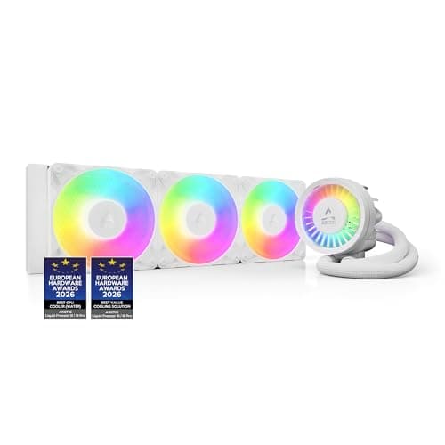 ARCTIC Liquid Freezer III Pro 360 A-RGB - Wasserkühlung PC, AIO CPU Wasserkühler, 3x120 mm, 38 mm Radiator, PWM-Pumpe, VRM-Lüfter, AMD AM5/AM4, Intel LGA1851/1700 Contact Frame - Weiß