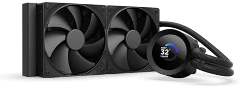 NZXT Kraken Plus 240 – AIO CPU-Flüssigkeitskühler – Anpassbares LCD-Display – Hochleistungs-Lüfter – Kompatibel mit Intel® & AMD® Sockel – Schwarz