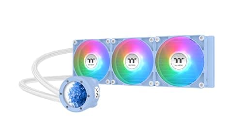 Thermaltake TH360 V2 ARGB Hydrangea Blue | 360‑mm AIO Wasserkühlung | ARGB‑Beleuchtung | Hochleistungs‑Pumpe | CT‑ARGB PWM‑Lüfter | Infinity‑Mirror Pump Design | Intel/AMD Support ARGB 360mm Hydrangea Blue Bild 2