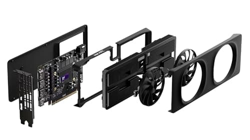 WEELIAO Intel Arc B580 Grafikkarte, 2670 MHz schwarze Grafikkarte, 12 GB 256-Bit GDDR6, PCIE4.0, 3 DP2.0, 1 HDMI2.1, 2 Lüfter, TBP 190 W Bild 6