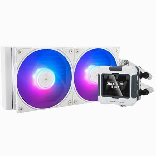 TR FW240 Weiß ARGB CPU Wasserkühler, Dual PWM Lüfter Wasserkühlungssystem, IPS LCD Display mit Auflösung 320 x 240, für AMD / AM4 / AM5 & Intel LGA1700 WHITE Bild 2