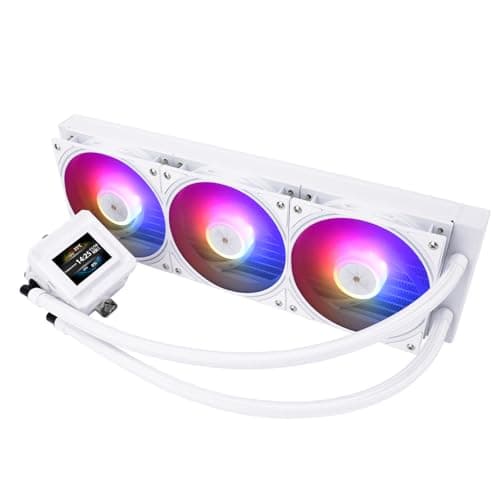 TR-Thermalright FW360 SE Black ARGB Liquid CPU Kühler, 2-Zoll-IPS-LCD-Bildschirm mit 320x240 Auflösung-Magnetisch,DIY-Bildschirmthema,360mm Aio,für AM4/AM5, LGA1851/1700 360mm Schwarz Bild 3