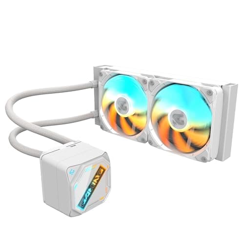 GIGABYTE Gaming 240 Ice Flüssigkeitskühler für CPU - 2x120mm ARGB-Lüfter, Schiebe-Verriegelungsmechanismus, Daisy-Chain, Kompatibel mit Intel LGA 1851 und AMD AM5 Bild 4