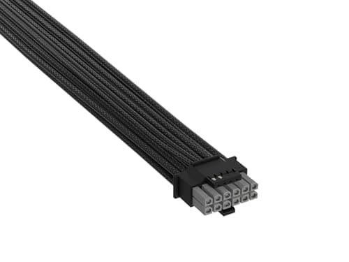 Corsair Elite Premium Einzeln Ummantelte PCIe 12V-2x6 zu PCIe 12V-2x6 600W Netzteilkabel – Dreilagiges Mesh-Paracord, Flache Kabelkämme, Kompatibel mit 12V-2x6-Netzteilen – Schwarz Bild 5
